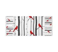 Copertura per asciugatrice con bordo in pizzo con borsa laterale lavabile Lavatrice e asciugatrice Coperture per la parte superiore Snowy Winter Birds Betulla per lavatrice Microonde Frigorifero 130 x