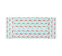 Copertura per asciugatrice con bordo in pizzo con borsa laterale riutilizzabile Copertura antipolvere per lavatrice Acquerello Ciliegie rosse per lavatrice Microonde Frigorifero 130 x 55,9 cm