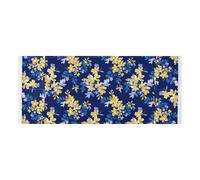 Copertura per asciugatrice con bordo in pizzo con borsa laterale riutilizzabile copertura protettiva per lavatrice fiore carbone indaco per lavatrice microonde frigorifero 130 x 55,9 cm