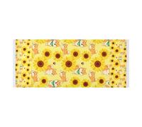 Copertura per asciugatrice con bordo in pizzo con borsa laterale riutilizzabile Rondella e Asciugatrice Coperture per la Top Mamma Girasole Cane Donne Ragazza per Lavanderia Cucina 130 x 55,9 cm