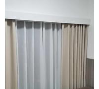 Copertura per asta per tende oscurante, 4,6 m, mantovana bianca, elegante scatola per tende per soggiorno, camera da letto, hotel e decorazione per la casa, migliora la privacy e l'estetica