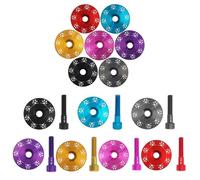 Copertura per attacco manubrio della bicicletta in lega di alluminio compatibile con forcelle da 28,6 mm, con bulloni M6 resistenti per una vestibilità sicura e una durata (rosa)