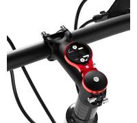 Copertura per attacco manubrio regolabile per GPS da bicicletta, in lega di alluminio leggera, compatibile con Garmin Edge Explore, Bryton, Wahoo e CATEYE, colore rosso
