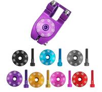 Copertura per attacco sterzo per bicicletta realizzata in lega di alluminio resistente all'erosione con bulloni M6 in acciaio inossidabile, fornendo una vestibilità sicura e stabile su forcelle da