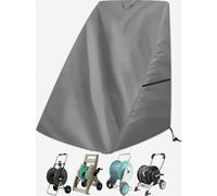 Copertura per avvolgitubo da giardino, in tessuto Oxford 210D impermeabile e antipolvere, di colore grigio, per carrello avvolgitubo retratt