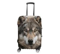 Copertura per bagagli a mano Lmage of Wolf in The Snow Valigie Coperture per bagagli Approvato TSA, protezione elastica per valigie, antigraffio, lavabile, adatta per custodie da 48,9 a 76,2 cm