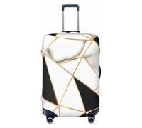 Copertura per bagagli antipolvere copertura per valigie in marmo bianco e nero astratto moderno motivo geometrico crepa elastico lavabile elasticizzato protezione valigia da viaggio adatta per bagagli