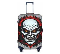 Copertura per bagagli con fantasma malvagio rosso e nero, lavabile, resistente ai graffi, per bagagli da 45 a 81 cm, Bianco, X-Large