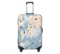 Copertura per bagagli con foglie autunnali, lavabile, alla moda, antigraffio, con astronauta in missione nello spazio, M, 1, Animali Viaggi Mappa del, S