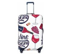Copertura per bagagli con galli e polli, lavabile, alla moda, antigraffio, per bottiglia di vetro di vino rosso, grande, 1