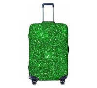 Copertura per bagagli con glitter arcobaleno, lavabile, alla moda, antigraffio, con glitter multicolore, XL, 1, Glitter verde, S