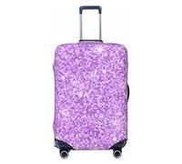 Copertura per bagagli con glitter arcobaleno, lavabile, alla moda, antigraffio, con glitter multicolore, XL, 1, Lilla scintillante, S