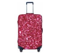 Copertura per bagagli con glitter arcobaleno, lavabile, alla moda, antigraffio, con glitter multicolore, XL, 1, Glitter rosa., x-large