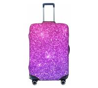 Copertura per bagagli con glitter arcobaleno, lavabile, alla moda, antigraffio, con glitter multicolore, XL, 1, Glitter rosa viola, x-large