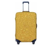 Copertura per bagagli con glitter arcobaleno, lavabile, alla moda, antigraffio, con glitter multicolore, XL, 1, Oro Lucido, S