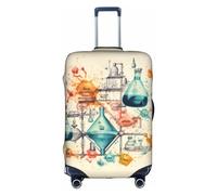 Copertura per bagagli con stampa chimica, elastica, lavabile, elasticizzata, antigraffio, da viaggio, bianco, Medium