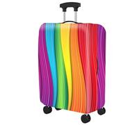 Copertura Per Bagagli Custodia elastica resistente all'usura ispessita da 2 pezzi, custodia protettiva for bagagli, custodia antipolvere da viaggio, copertura da viaggio Per I Bagagli(Seven Color,L)