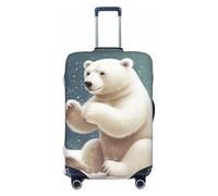 Copertura per bagagli da viaggio alla moda protezione per valigia divertente orso polare che gioca a palla di neve in spandex coperture per bagagli lavabili coperture antigraffio per valigie da 45-81