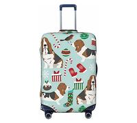 Copertura per bagagli da viaggio, antipolvere, motivo: Sweet Basset Hound, per valigie da 45,7 a 81,7 cm, Nero , XL