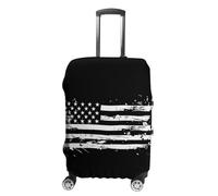 Copertura per bagagli da viaggio con bandiera americana nera, lavabile, antigraffio, protezione per valigie, Stile:, XL