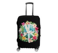 Copertura per bagagli da viaggio con colomba e uccellino bianco segno della pace lavabile antigraffio bagagli valigia Protector, Stile:, L
