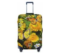 Copertura per bagagli da viaggio con farfalla gialla e margherite gialle Protezione per valigie Elastica Lavabile Copertura per bagagli antigraffio Copertura per bagagli Addensare Protezione per