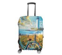 Copertura per bagagli da viaggio con faro e gabbiano costiera per bici da viaggio, lavabile, antigraffio, protezione per valigie, Stile:, S