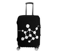 Copertura per bagagli da viaggio con formula molecola cocaina, lavabile, antigraffio, protezione per valigie, Stile:, XL