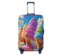 Copertura per bagagli da viaggio con gelato che si scioglie all'arcobaleno, protezione elastica per valigie, 45-81 cm, Nero , M