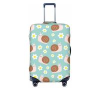 Copertura per bagagli da viaggio con lumaca e fiori, elastica, per valigie, 45-81 cm, Nero , S