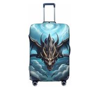 Copertura per bagagli da viaggio con raggi di corallo sottomarino per bagagli da 45-81 cm, lavabile, resistente ai graffi, Drago volante, M