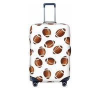 Copertura per bagagli da viaggio con rugby e football americano, elastica, per valigie, 45-81 cm, Nero , S