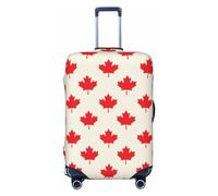 Copertura per bagagli da viaggio, con scritta "Happy Canada Day", lavabile, adatta per bagagli da 45,7 a 81,7 cm, nero, Medium