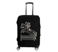 Copertura per bagagli da viaggio con scritta inglese Hunter Jumper Women Riding Horse Travel Cover lavabile antigraffio per valigie, Stile:, M