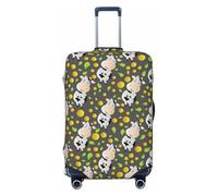 Copertura per bagagli da viaggio con simpatico cartone animato simpatico mucca giocattolo - Elasticità Valigie Coperture per bagagli 45-81 cm, Nero , S