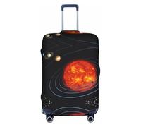 Copertura per bagagli da viaggio con stampa del sistema solare dello spazio esterno, copertura pieghevole personalizzata, perfetta per tutti i viaggiatori, bianco, XL