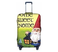 Copertura per bagagli da viaggio con stampa di gnomi colorati, copertura pieghevole personalizzata, perfetta per tutti i viaggiatori, bianco, L