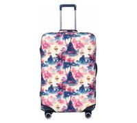 Copertura per bagagli da viaggio con stampa di paesaggi hawaiani, lavabile, per valigie, 45-81 cm, alta elasticità, Nero , S