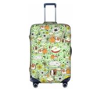 Copertura per bagagli da viaggio con stampa di porcellini d'India, copertura pieghevole personalizzata, perfetta per tutti i viaggiatori, bianco, L