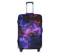 Copertura per bagagli da viaggio con stampa di universo galassia e stelle, custodia pieghevole personalizzata, perfetta per tutti i viaggiatori, bianco, L