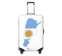 Copertura per bagagli da viaggio con stampa mappa della bandiera argentina, copertura protettiva per valigia, lavabile, antigraffio, Nero , L