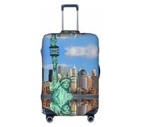 Copertura per bagagli da viaggio con stampa statua della libertà a New York, copertura pieghevole personalizzata, perfetta per tutti i viaggiatori, bianco, M
