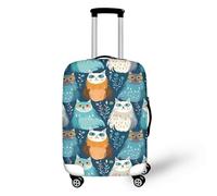 Copertura per bagagli da viaggio con tigre selvaggia feroce, design con fori rotti, motivo tigre dipinto a olio, copertura lavabile per bagagli per donne e ragazze, Foglia di gatto, L(25-28 IN)