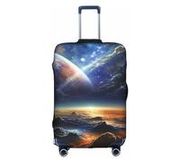 Copertura per bagagli da viaggio con uccello nel lago, custodia protettiva elastica per trolley, protezione antigraffio per valigie, adatta per bagagli da 18 a 32 pollici, Pittura Paesaggio Universo,