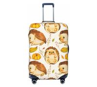 Copertura per bagagli da viaggio - Cute Hedgehog No.20149 copertura per valigie lavabile adatta per bagagli da 45,7 a 81,7 cm, nero, Medium