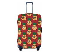 Copertura per bagagli da viaggio - Cute Pineapple No.1050 copertura per valigie lavabile adatta per bagagli da 45,7 a 81,7 cm, Nero, X-Large