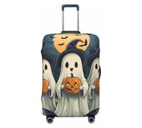 Copertura per bagagli da viaggio, elastica, antigraffio, protezione per valigie, Fantasma di Halloween 1, L(Fits 25-28 Inch Luggage)