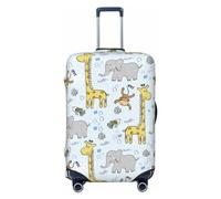 Copertura per bagagli da viaggio - giraffa scimmia _ Una copertura lavabile per valigie da 45,7 - 81,7 cm, nero, Medium