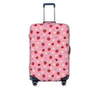 Copertura per bagagli da viaggio, lavabile, con fragole e coccinelle, adatta per bagagli da 45 a 81 cm, nero, Small