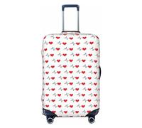 Copertura per bagagli da viaggio, lavabile, con simbolo del battito cardiaco, adatta per bagagli da 45,7 a 81,7 cm, nero, X-Large